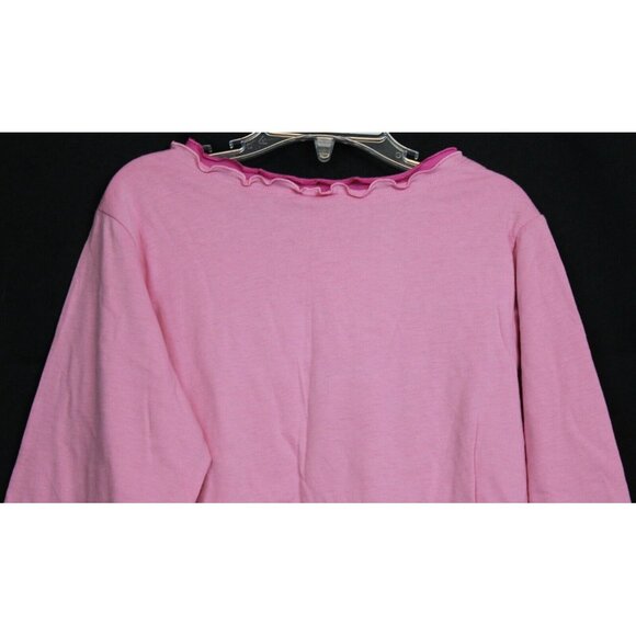 2006 Gymboree Sweetheart Valentine Day SWEET Sequin Shirt Pink Lettuce Edge sz12 - Picture 6 of 9